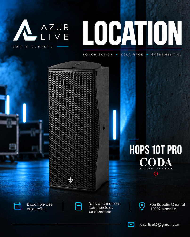 HOPS 10T PRO — Enceinte professionnelle CODA Audio pour la sonorisation d'événements, concerts et soirées.